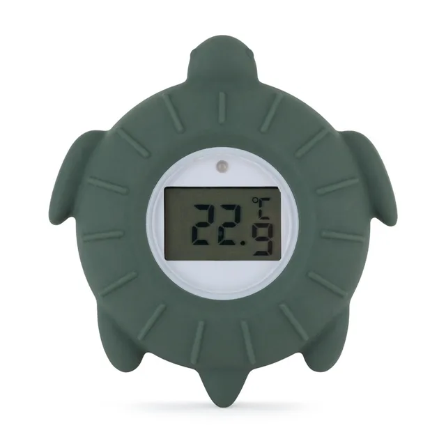 Petite&Mars Turtle Terry teploměr do vody 0m+ silikonový digitální 1 ks misty green
