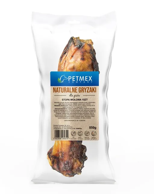 PETMEX Hovězí pata 1 ks přírodní pamlsek pro psy