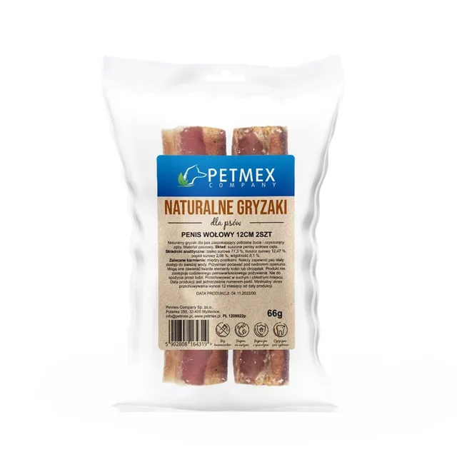 PETMEX Hovězí úd řezaný 12cm 4ks
