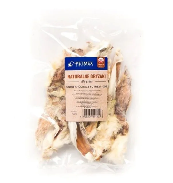 PETMEX Králičí uši se srstí 100 g
