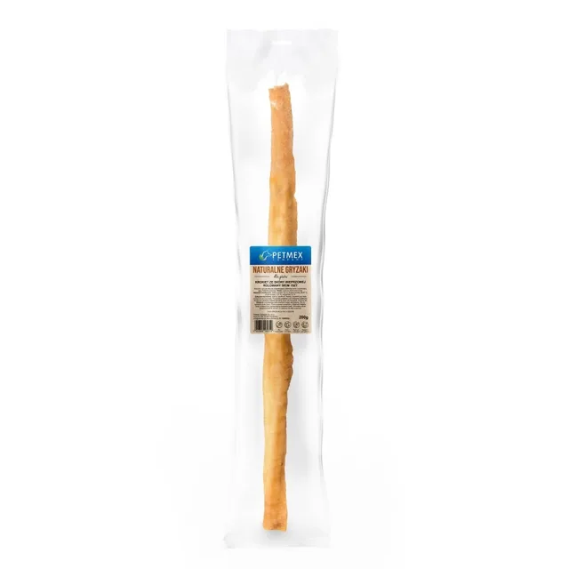PETMEX Kroketa z vepřové kůže rolovaná 50 cm, 6 ks. přírodní žvýkání pro psy