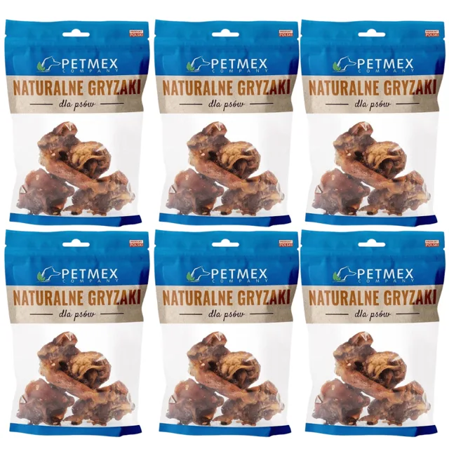 PETMEX Prasečí střední ucho 6x100g přírodní žvýkačka pro psy