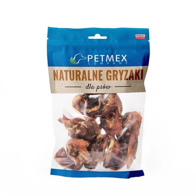 PETMEX Prasečí ucho střední  6x200g přírodní žvýkačka pro psy