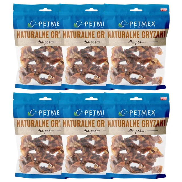 PETMEX Vepřové stripsy 6x100g přírodní žvýkací pamlsky pro psy