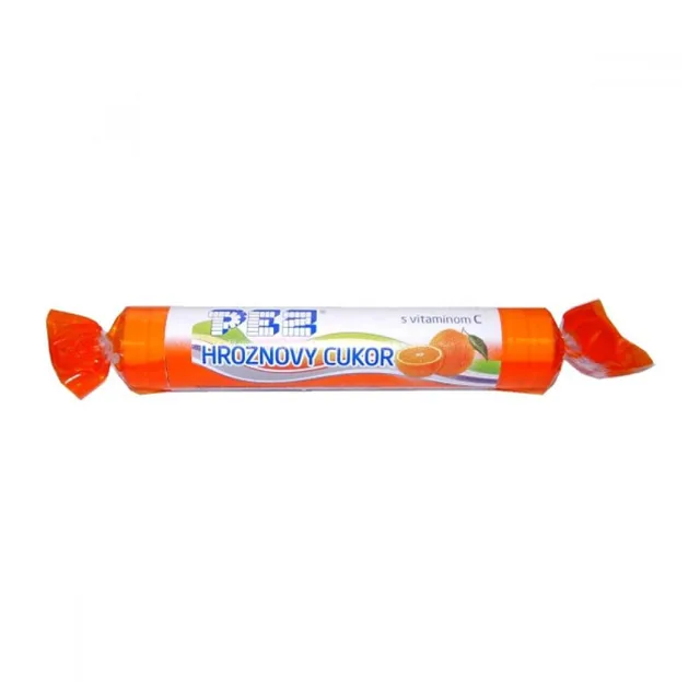 PEZ Hroznový cukr s vit.C pomerančový 39 g