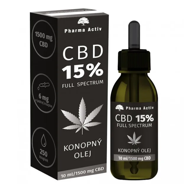 PHARMA ACTIV CBD 15% full spectrum konopný olej 10 ml
