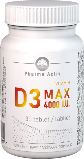 Pharma Activ Czech Vitamin D3 MAX 4000 I.U. 30 tablet