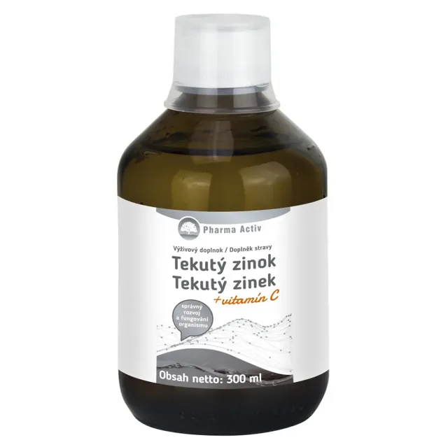 Pharma Activ Koloidní zinek + Vitamín C liquid 300 ml