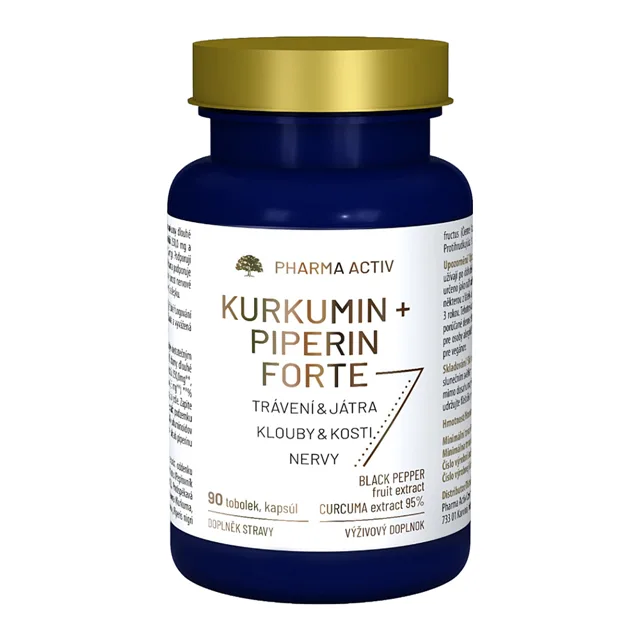 PHARMA ACTIV Kurkumin + Piperin forte 90 tobolek