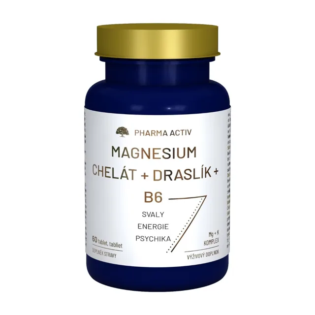 Pharma Activ Magnesium Chelát + Draslík + B6 60 tobolek