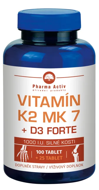 Pharma Activ Vitamín K2 MK 7 + D3 Forte 125 tablet