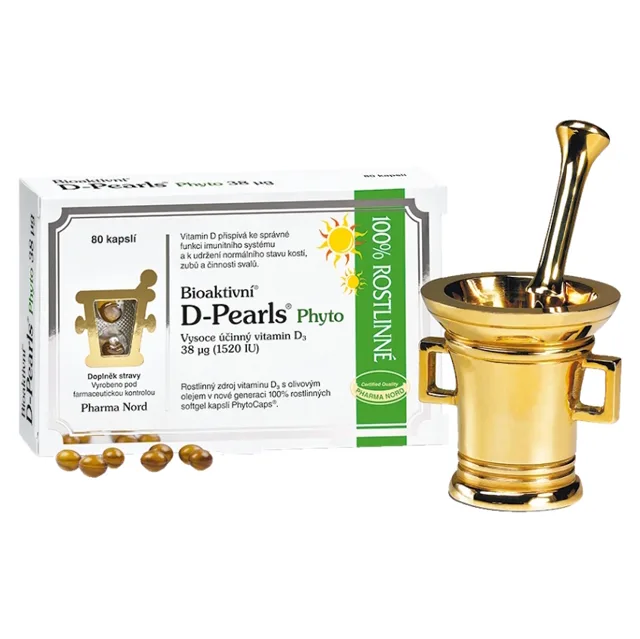 PHARMA NORD Bioaktivni D-Pearls Phyto 38 mcg 80 kapslí