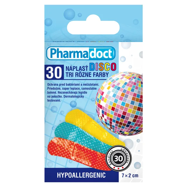 Pharmadoct Disco Náplast barevná 7×2 cm 30 kusů