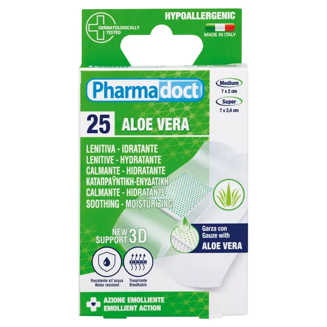 Pharmadoct Náplast s Aloe Vera s hojivým účinkem 25 kusů