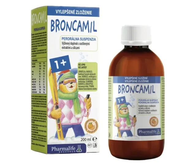 Pharmalife Broncamil roztok při problémech s dýcháním 200 ml