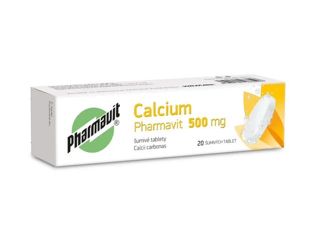 Pharmavit Calcium 500 mg 20 šumivých tablet
