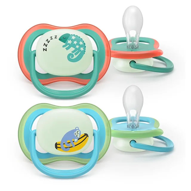 PHILIPS AVENT Dudlík ultra air noční 6-18m modrý 2 kusy