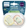 Philips AVENT UltraAir dudlík 0-6m noč.žl/béž.2ks