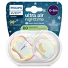 Philips AVENT UltraAir dudlík 0-6m noč.žl/fial.2ks