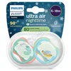 Philips AVENT UltraAir dudlík6-18m noč.zel/mod.2ks