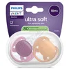Philips AVENT Ultrasoft dudlík 18+m fial/oranž.2ks