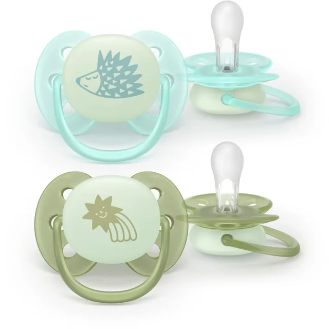 Philips Avent Ultrasoft Night SCF094/01 0-6m dudlík Neutral 2 ks