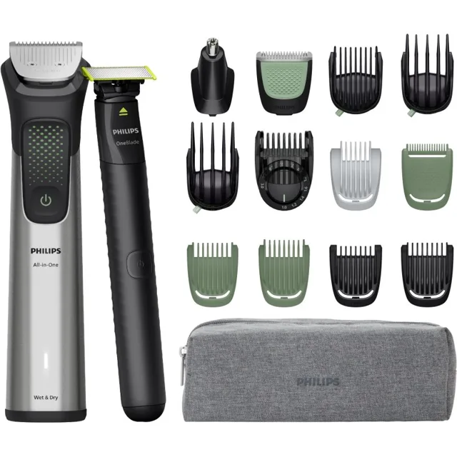 Philips Series 9000 MG9535/15 multifunkční zastřihovač + Philips One Blade Face 1 ks
