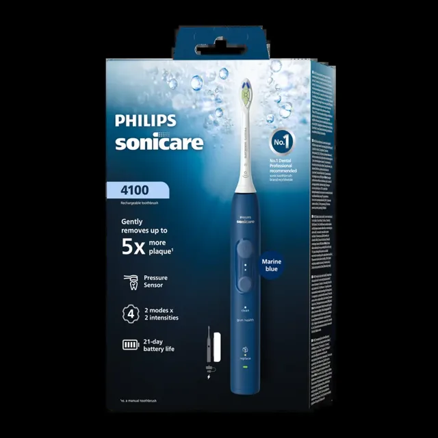 Philips Sonický elektrický zubní kartáček Sonicare 4100 HX4043/48 Modrý