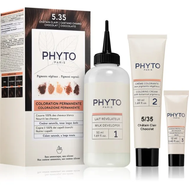 Phyto Color barva na vlasy bez amoniaku odstín 5.35 Chocolate light Brown 1 ks