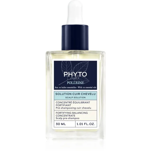 Phyto Polleine Fortifying Balancing Concentrate předšamponová péče pro mastnou pokožku hlavy 30 ml
