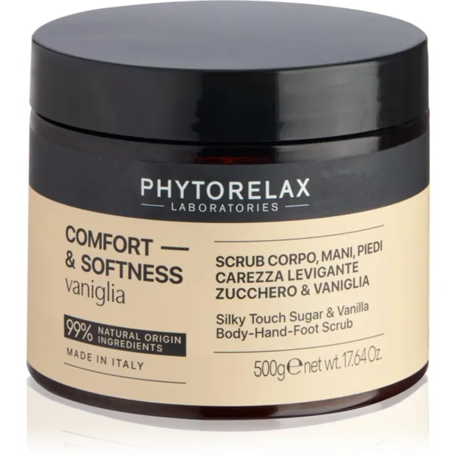 Phytorelax Laboratories Comfort & Softness Vanilla vyhlazující peeling na ruce, nohy a tělo 500 ml