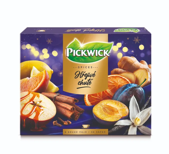 Pickwick Hřejivé chutě porcovaný čaj 30 sáčků
