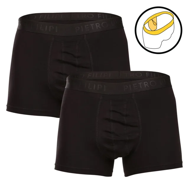 Pietro Filipi 2PACK pánské boxerky balls holder černé (2BCL001) XL