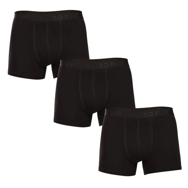 Pietro Filipi 3PACK pánské boxerky černé (3BCL001) M