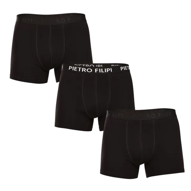 Pietro Filipi 3PACK pánské boxerky černé (3BCL005) L