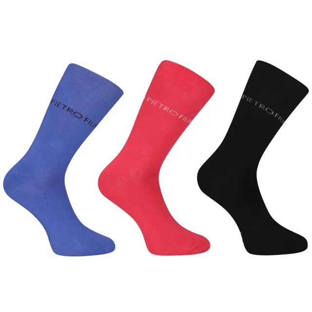 Pietro Filipi 3PACK ponožky vysoké bambusové vícebarevné (3PBV002) XL