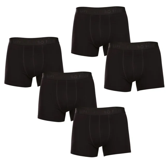Pietro Filipi 5PACK pánské boxerky černé (5BCL001) XL