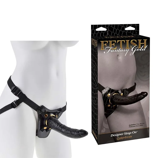 Pipedream Fetish Fantasy Gold Designer Strap-on dildo