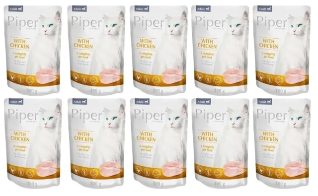 PIPER Animals Adult Kuřecí mokré krmivo pro kočky 10x100g