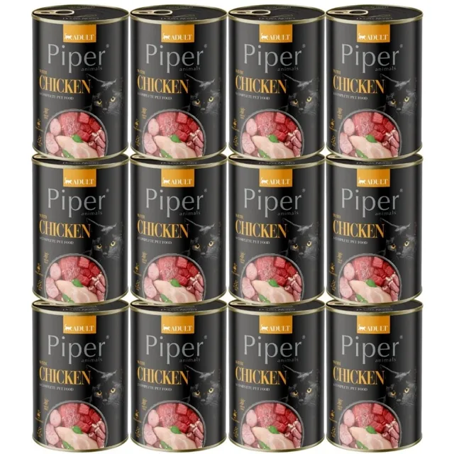 PIPER Animals Chicken 12x400 g s kuřecím masem, mokré krmivo pro kočky