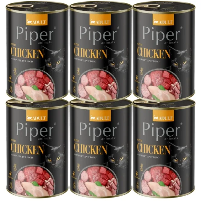 PIPER Animals Chicken 6x400 g s kuřecím masem, mokré krmivo pro kočky