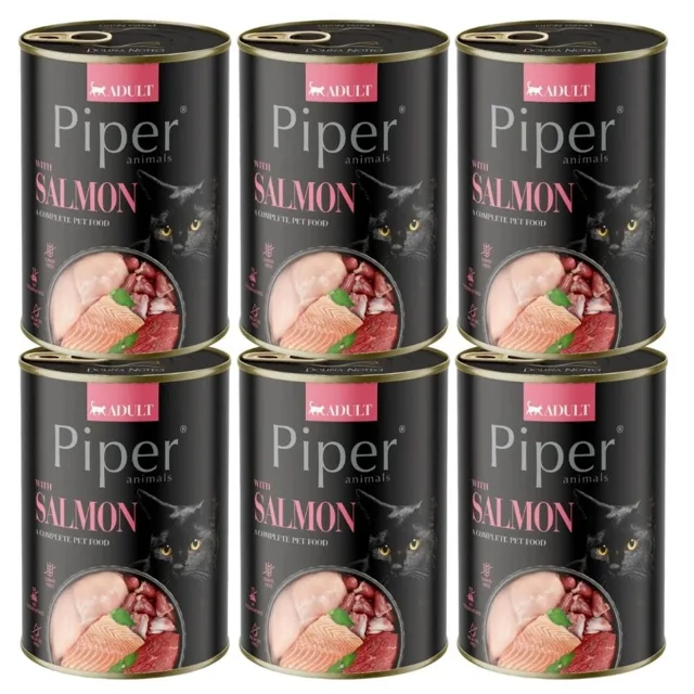 PIPER Animals Salmon 6x400 g s lososem, mokré krmivo pro kočky