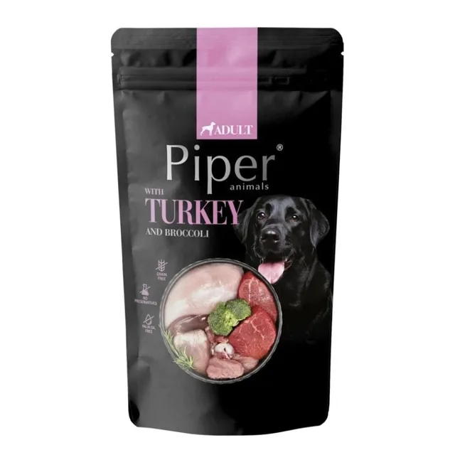 PIPER s krůtím masem a brokolicí v sáčcích 500g mokré krmivo pro psy