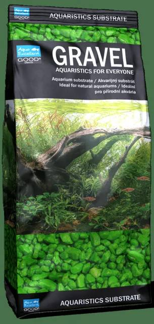 Písek Aqua Excellent svítivě zelená 3-6mm 1kg