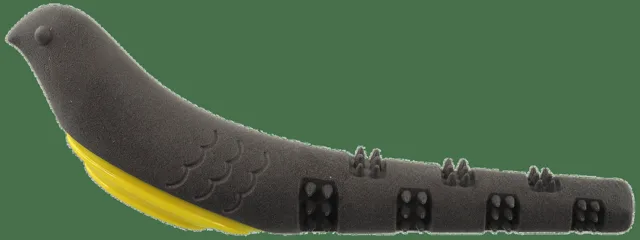 Pískací pták Dog Fantasy šedo-žlutý 32cm