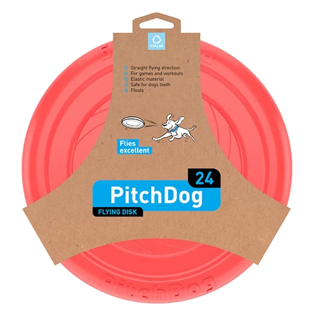 PITCHDOG Pěnový létající disk pro psy červený 24 cm