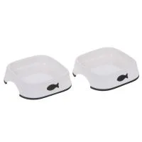 Plastová miska Little Fish 2dílná sada - 2 x 200 ml, d 13,5 x š 13,5 cm