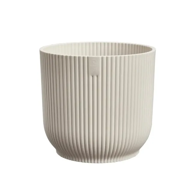 Plastový květináč Premium Stripes bílý 9 cm