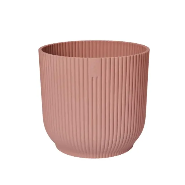 Plastový květináč Premium Stripes růžový 22 cm