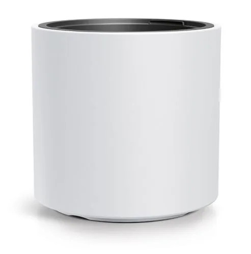 Plastový květináč s vkladem Cylinder bílý 47 cm